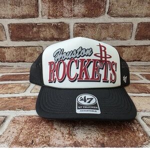 New Era Black and White Houston Rockets Hat